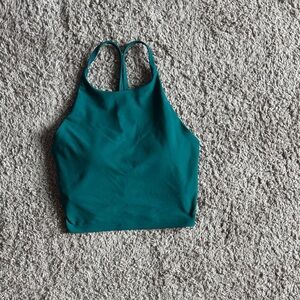 Green Old Navy athletic top build in pads